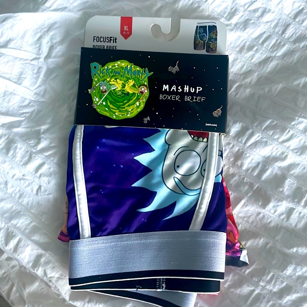 Focus Fit Rick & Morty Mashup Boxer Brief -Size XL (40-42) NWT